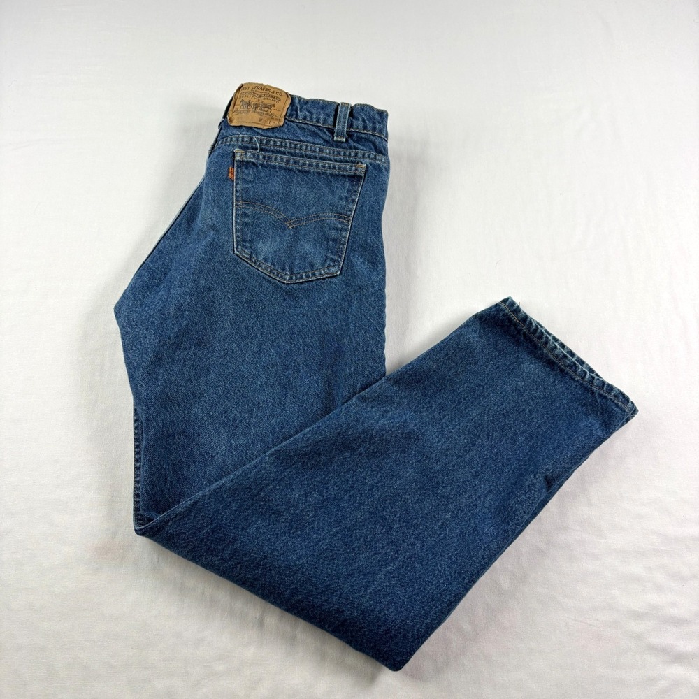 Vintage 90s Levis Orange Tab Jeans Mens 36x31 (Fits 34x30) Blue 505 Denim